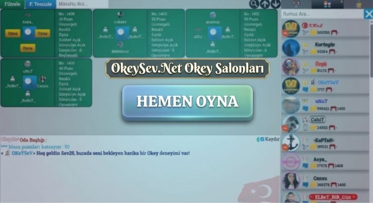 okeyiz okey salonları